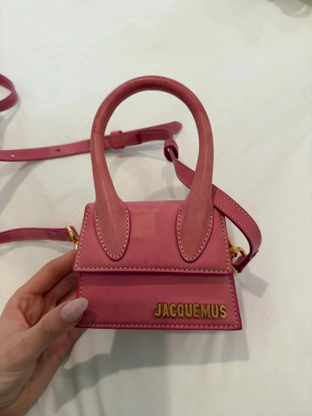 Jacquemus pink leather mini Chiquito-style crossbody bag - Picture 3 of 5
